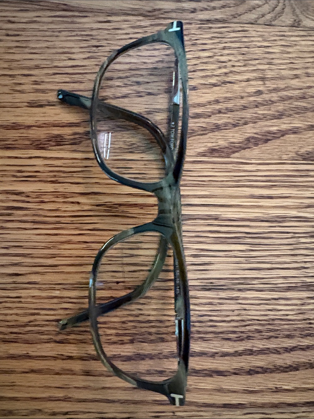 Tom Ford Olive Green T-Logo Eyeglasses